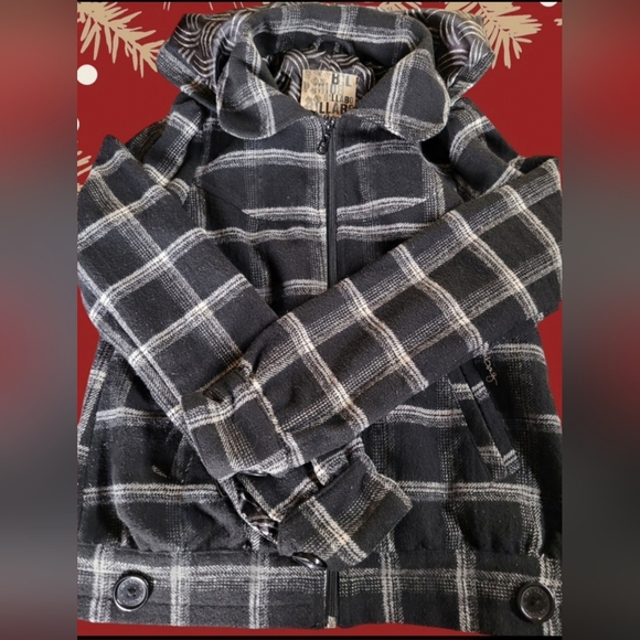 Billabong Bomber Jacket/Coat With Detachable Hood Sz. SM - Picture 2 of 12